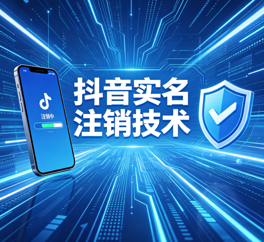 【口子和谐就下架】抖音-强制注销账号-释放实名技术