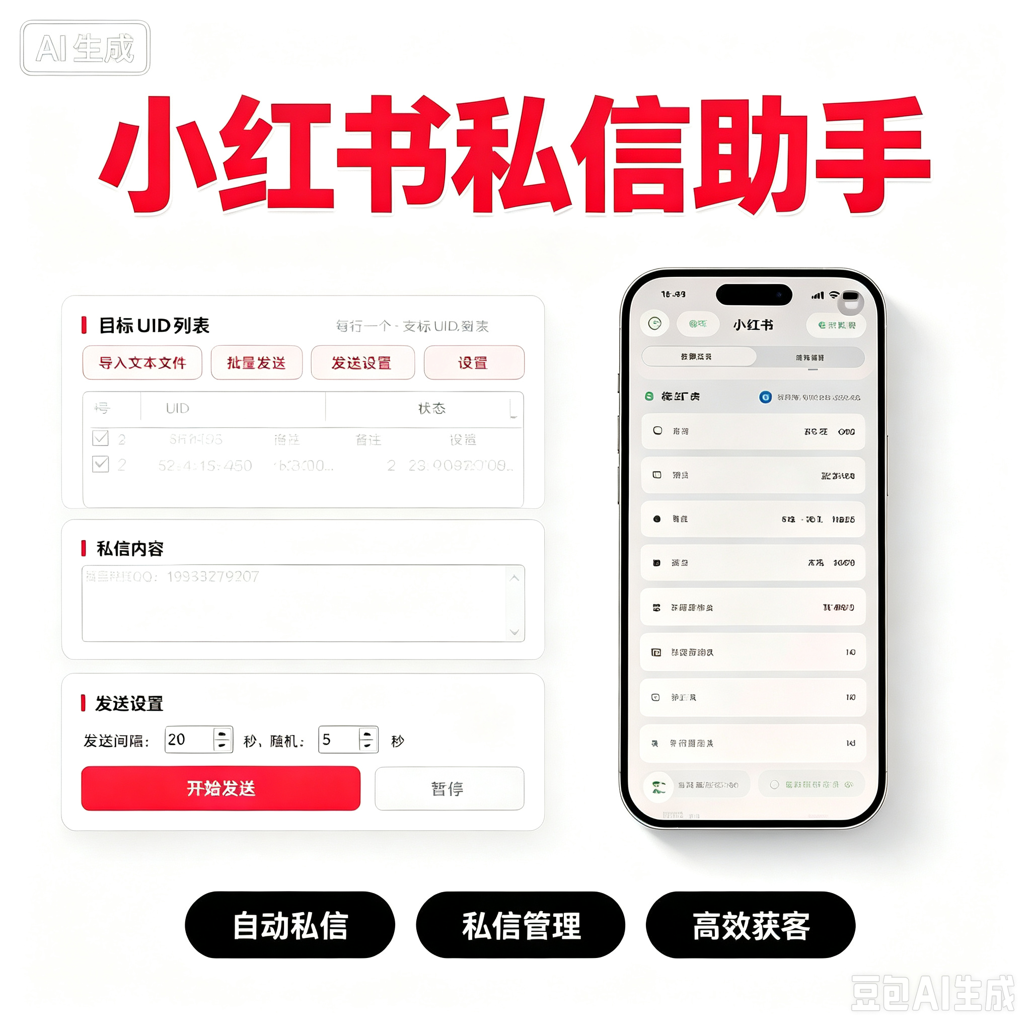 小红薯批量私信助手